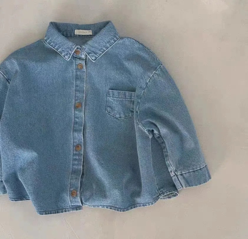 2023 Autumn New Baby Long Sleeve Lapel Shirts