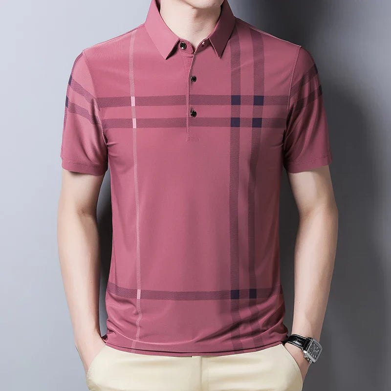 BROWON Business Polo Shirt Men Summer New Casual