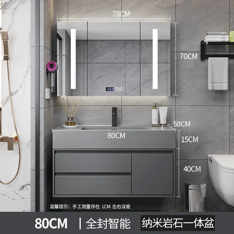 Toilet Vanity Wall Bathroom Cabinets Drawer Wall Washbasin