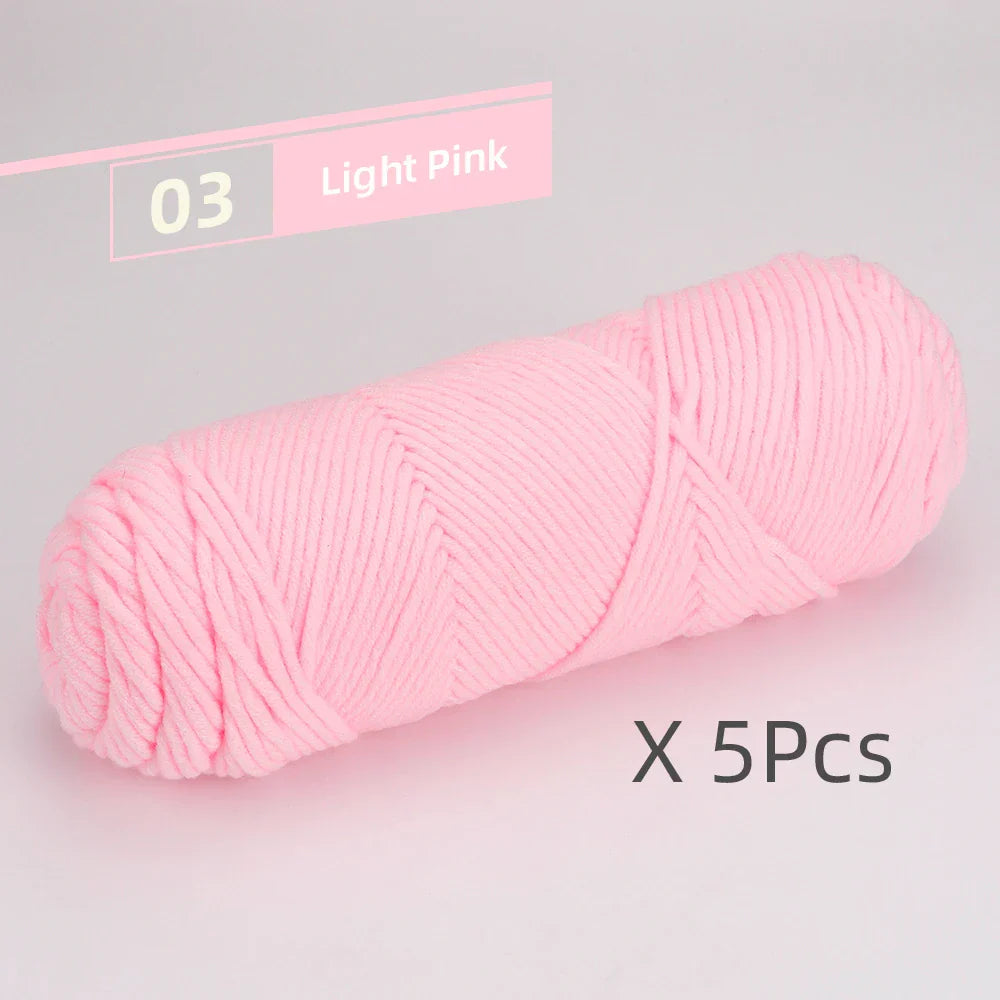 5 Pcs Cotton Select Yarn 17.63oz/500g, Light Worsted