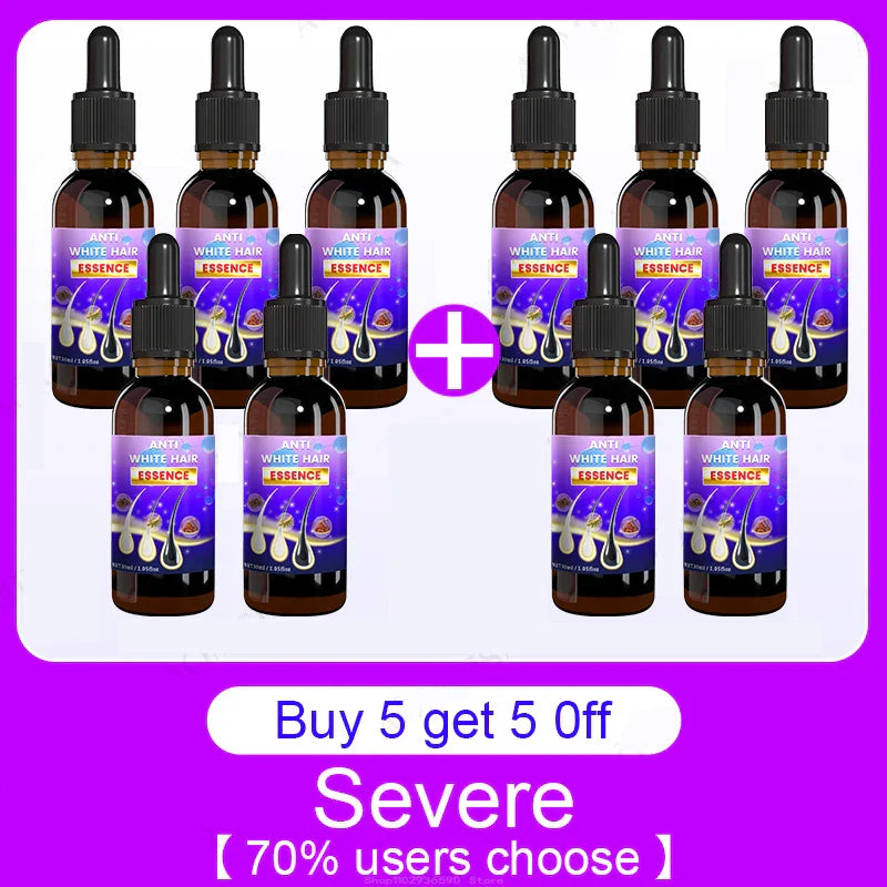 Serum perawatan rambut abu-abu produk nutrisi perbaikan warna