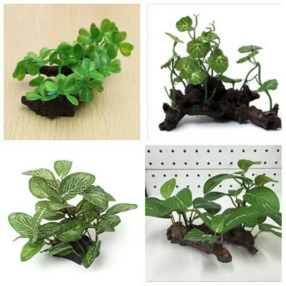 Fish Tank Accessories Artificial Green Plants Green Fish