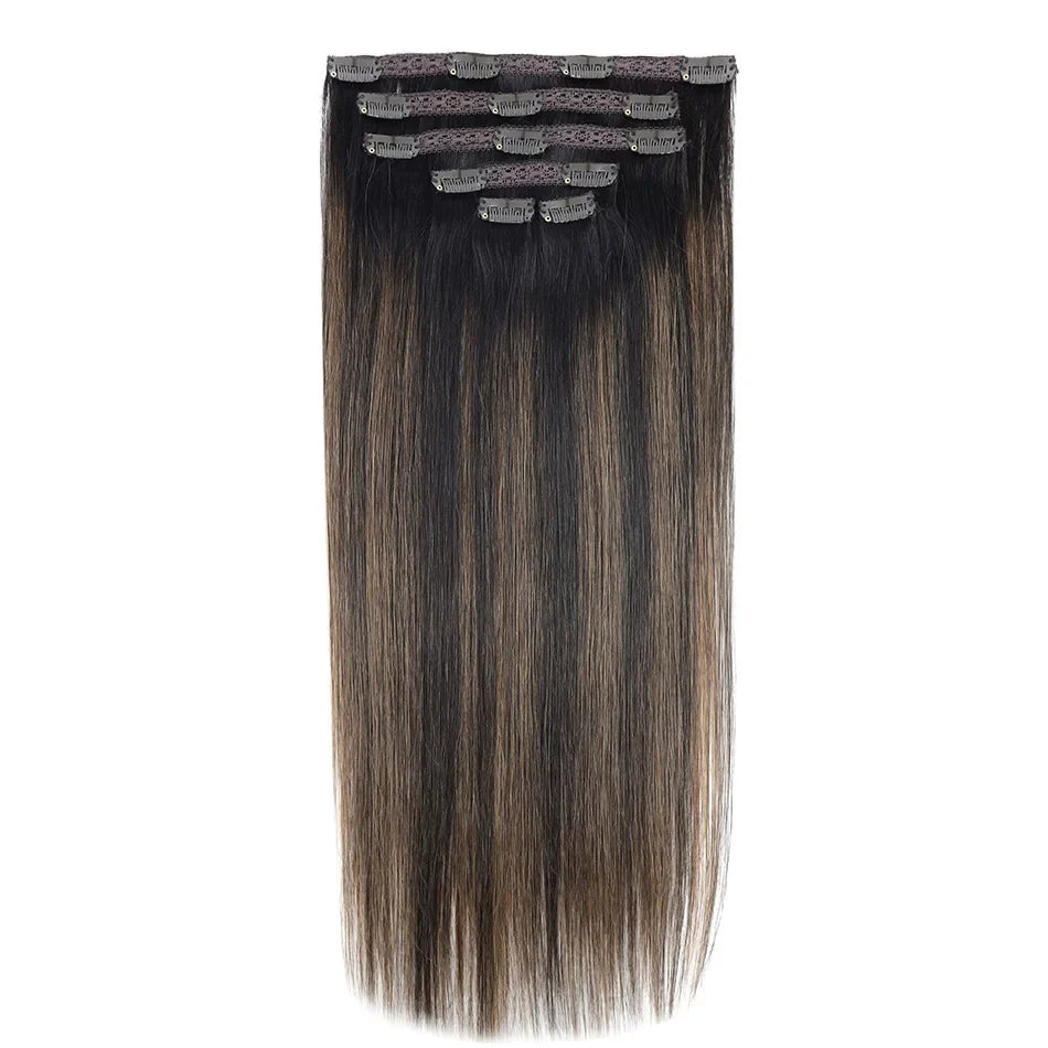 BHF Clip in Hair Extensions Human Hair Straight