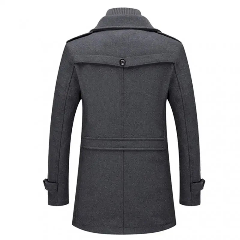 New Winter Wool Coat Men Fashion Double Collar
