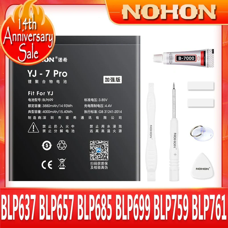 NOHON Battery For Oneplus 7 Pro 8 6