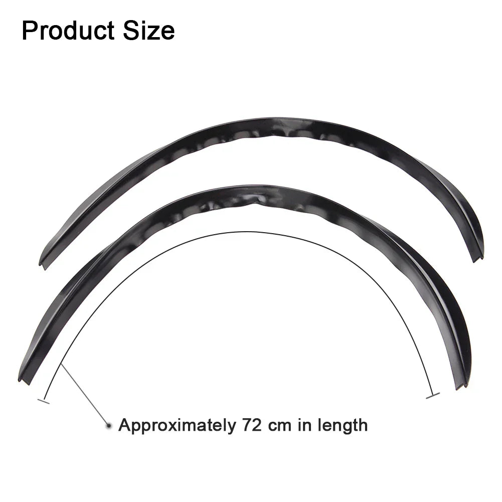 2pcs Universal Arch Wheel Eyebrow Fender Strip Lip