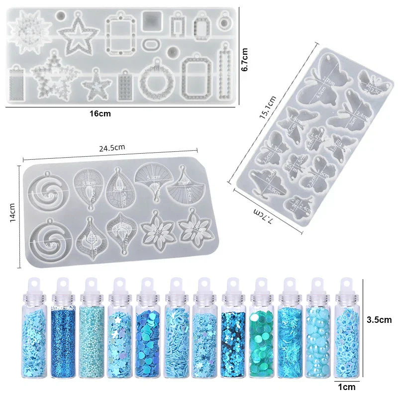 Epoxy Resin Accessories Kit With 3 Layers Box