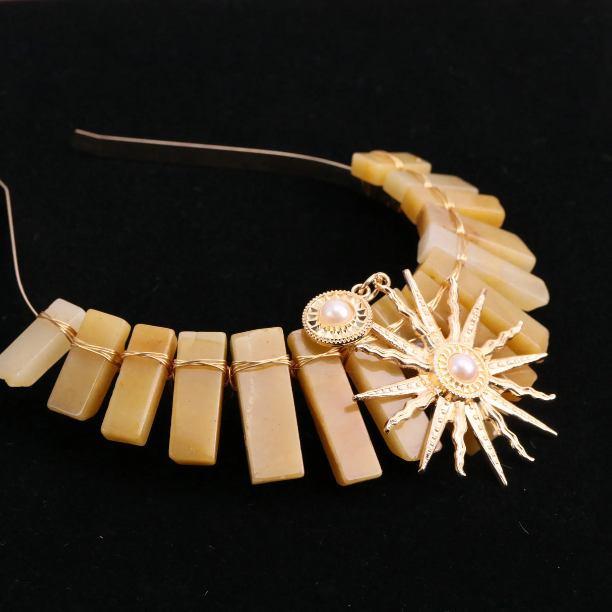 Raw crystal crown The sun goddess crystal Tiaras