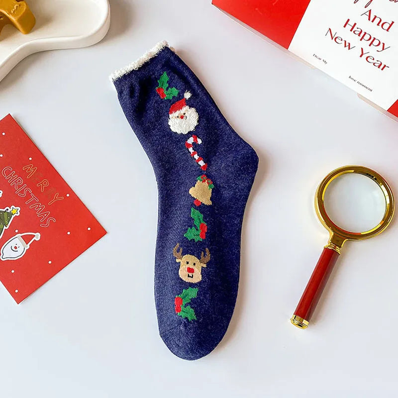 4 Pairs/Lot Children Girls Socks Christmas Socks For