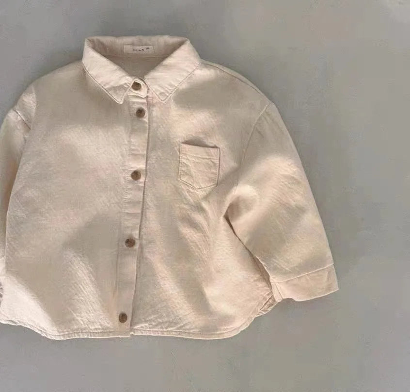 2023 Autumn New Baby Long Sleeve Lapel Shirts