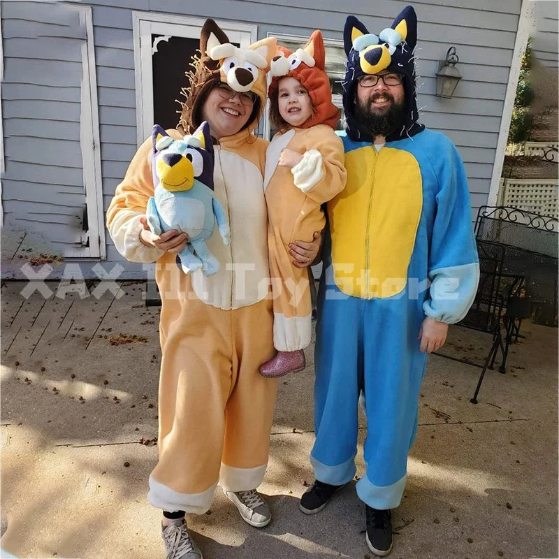 Cosplay Bluey Bingo Cartoon Adult Jumpsuit Padded Halloween