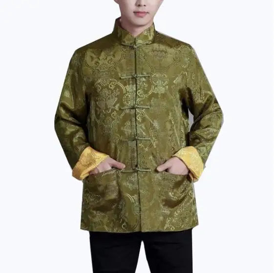 Men Chinese Dragon Shirt Kung Fu Coats China