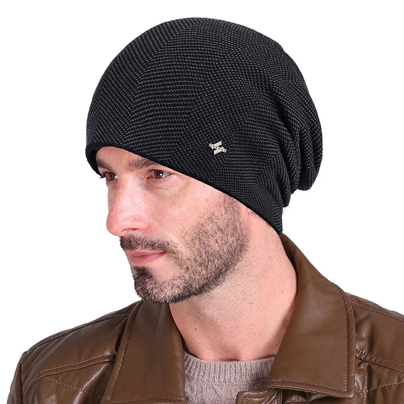 Winter Thick Warm Plush Baggy Beanies Hat For