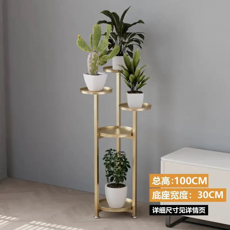 Multi-Storey Iron Shelves For Plant Floor-To-Ceiling Balcony Pot