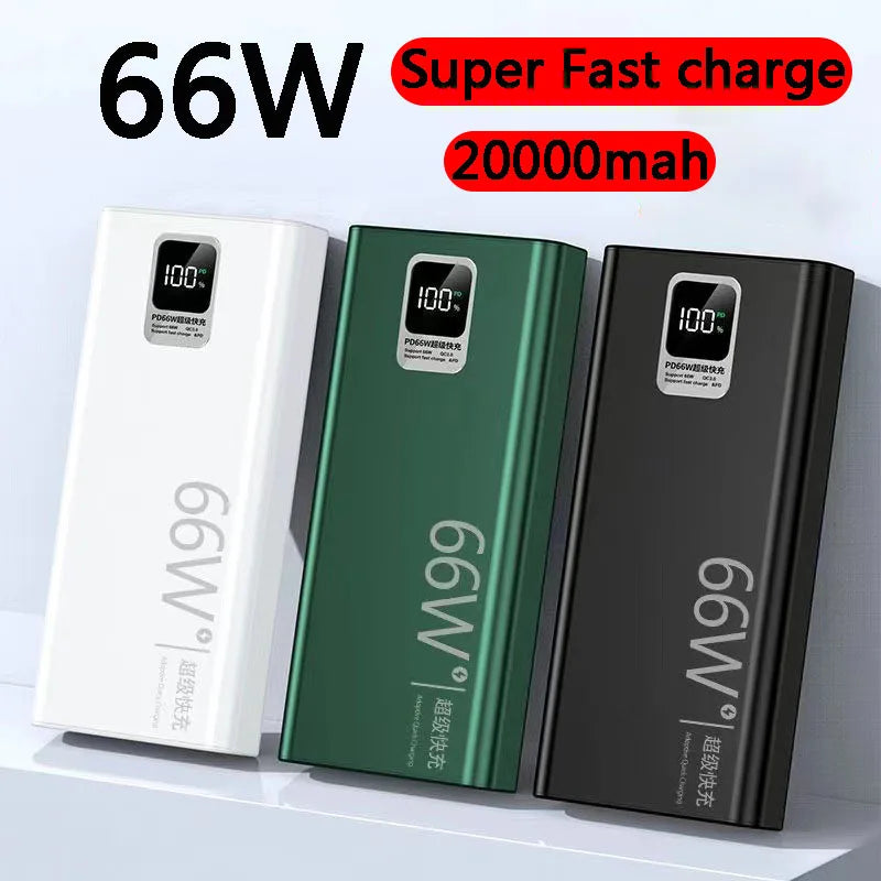 66W Portable Charging Power Bank Mobile Phone External