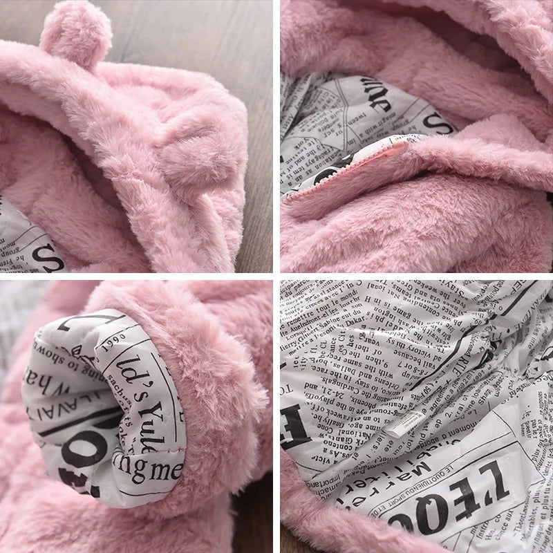 Winter Baby Girls Clothes Faux Fur Coat Fleece