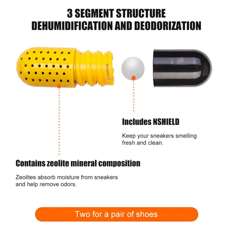2pcs Shoes Deodorizer Capsules for Sneaker Gym Bag