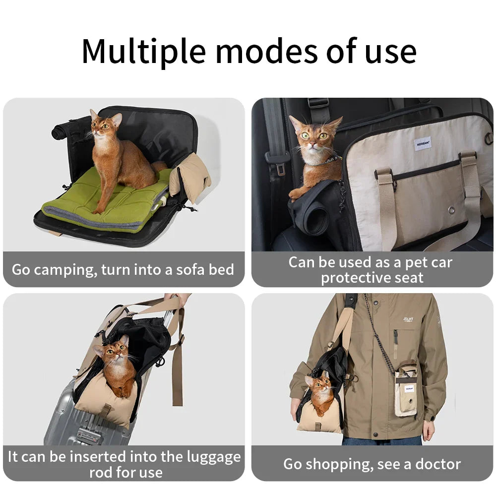 Soft Cat Dog Carriers Portable Breathable Foldable Shoulder