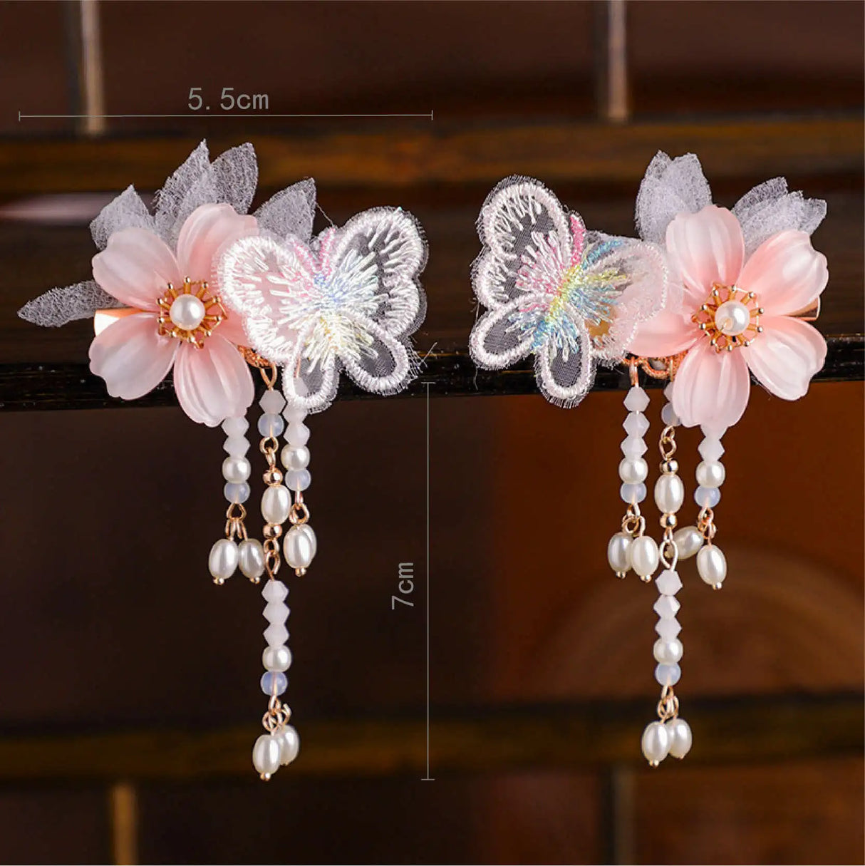 Chinese Hair Clips Girls Hanfu Hair Accessories Green