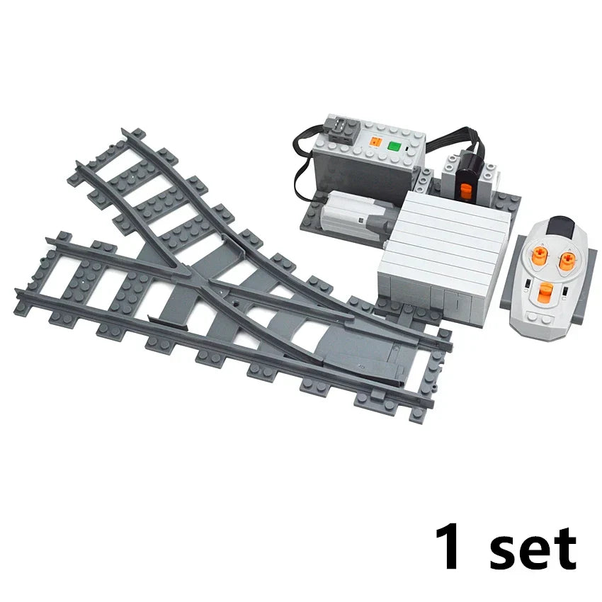 City Trains Track Rail Bricks Model straight curved