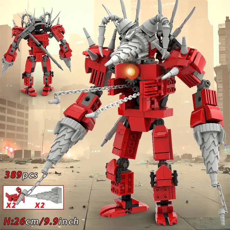 Moc Skibidi Toilet Builing Blocks Titan Clock Man