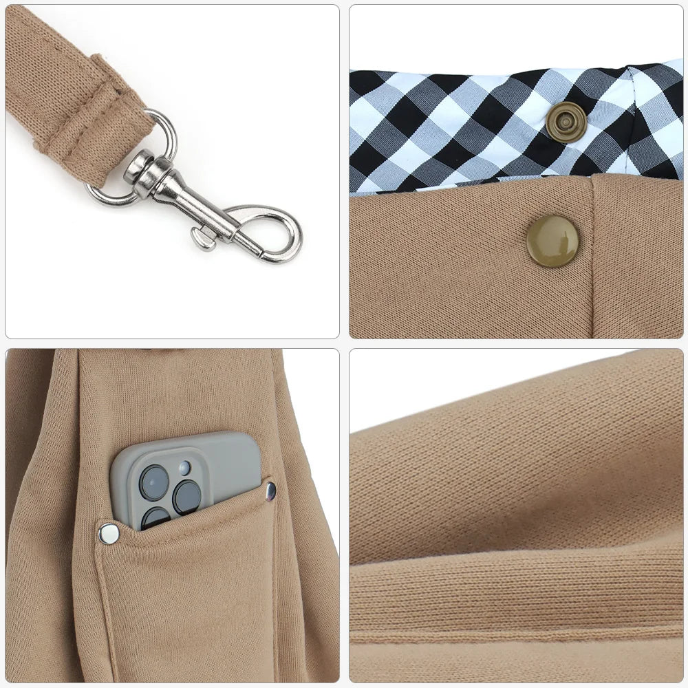Portable Pet Shoulder Bag Phone Pocket Outdoor Carrier