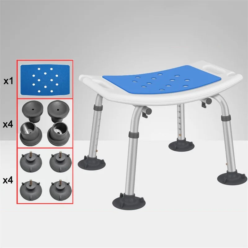 Adjustable Elderly bathroom seat anti-skid bath chairs