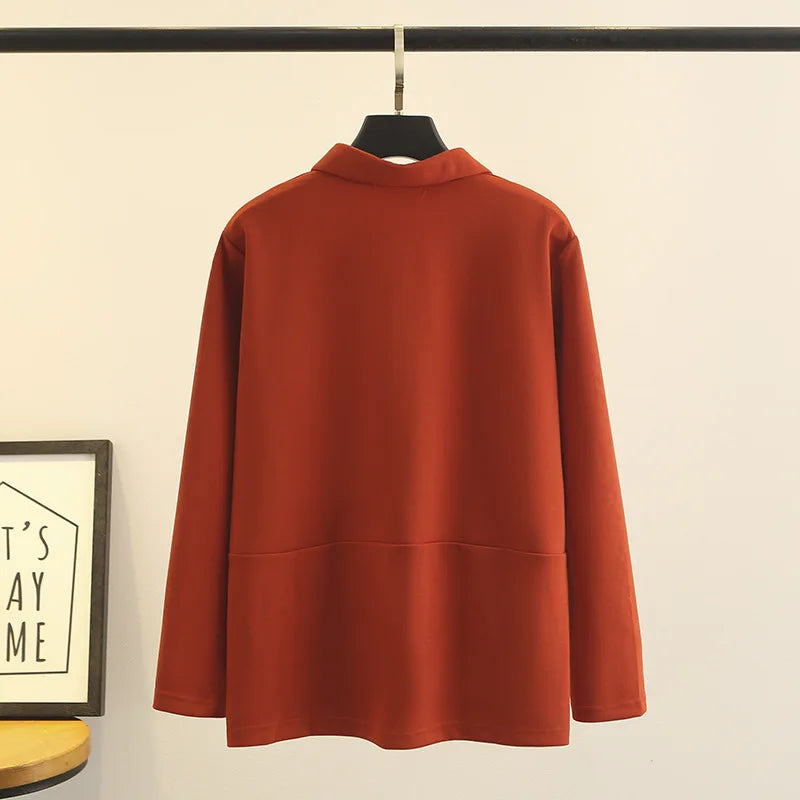 Womens Plus Size Jacket Autumn Casual Clothing Fashion