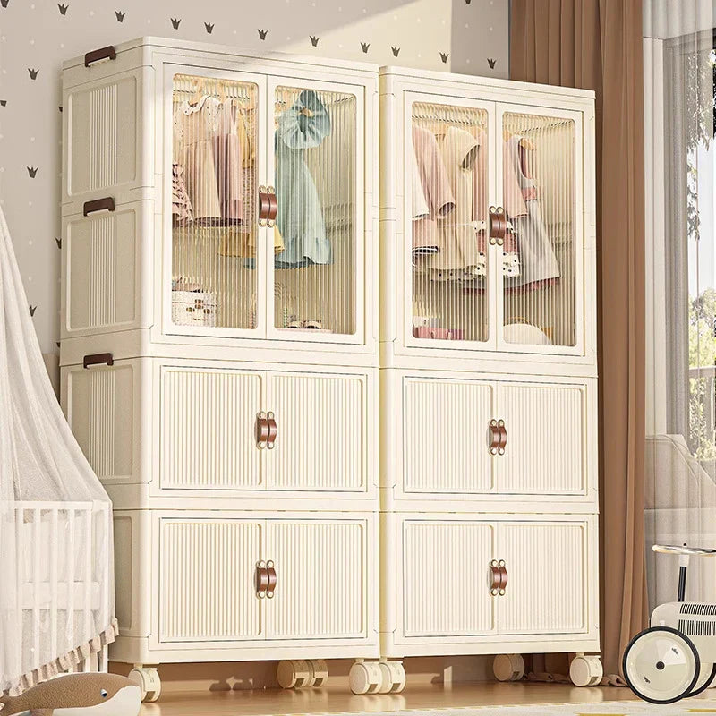 Baby clothes storage cabinet Free installation of baby
