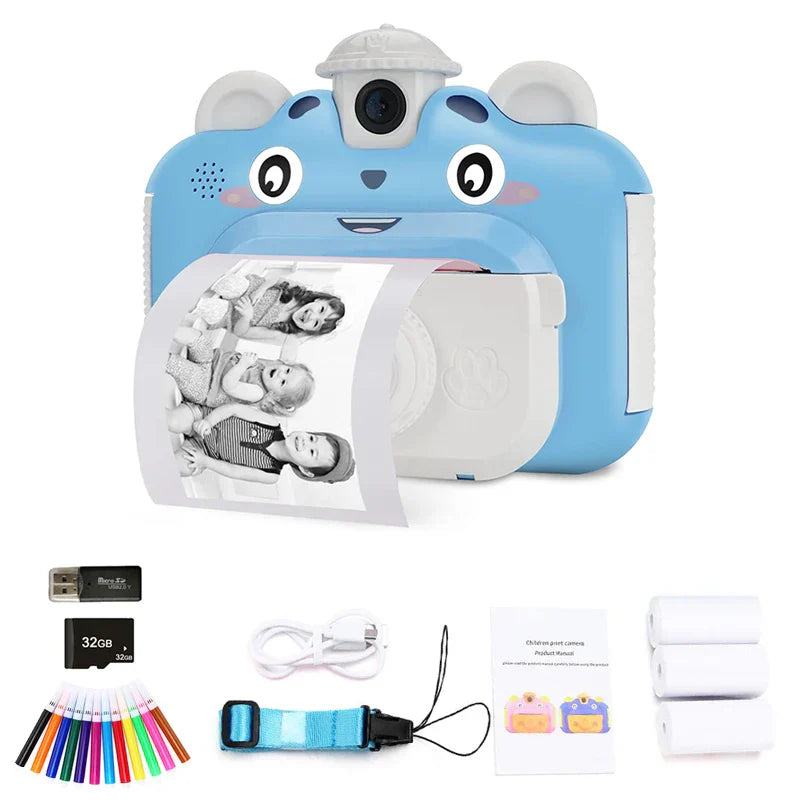 Children's Instant Print Camera With Thermal Printer Kids