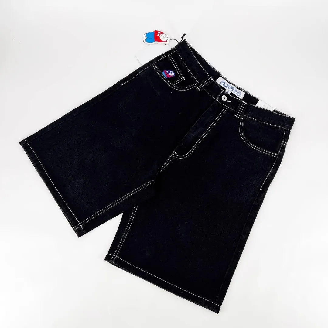 Retro Hip Hop Cartoon Graphic Streetwear Denim Shorts