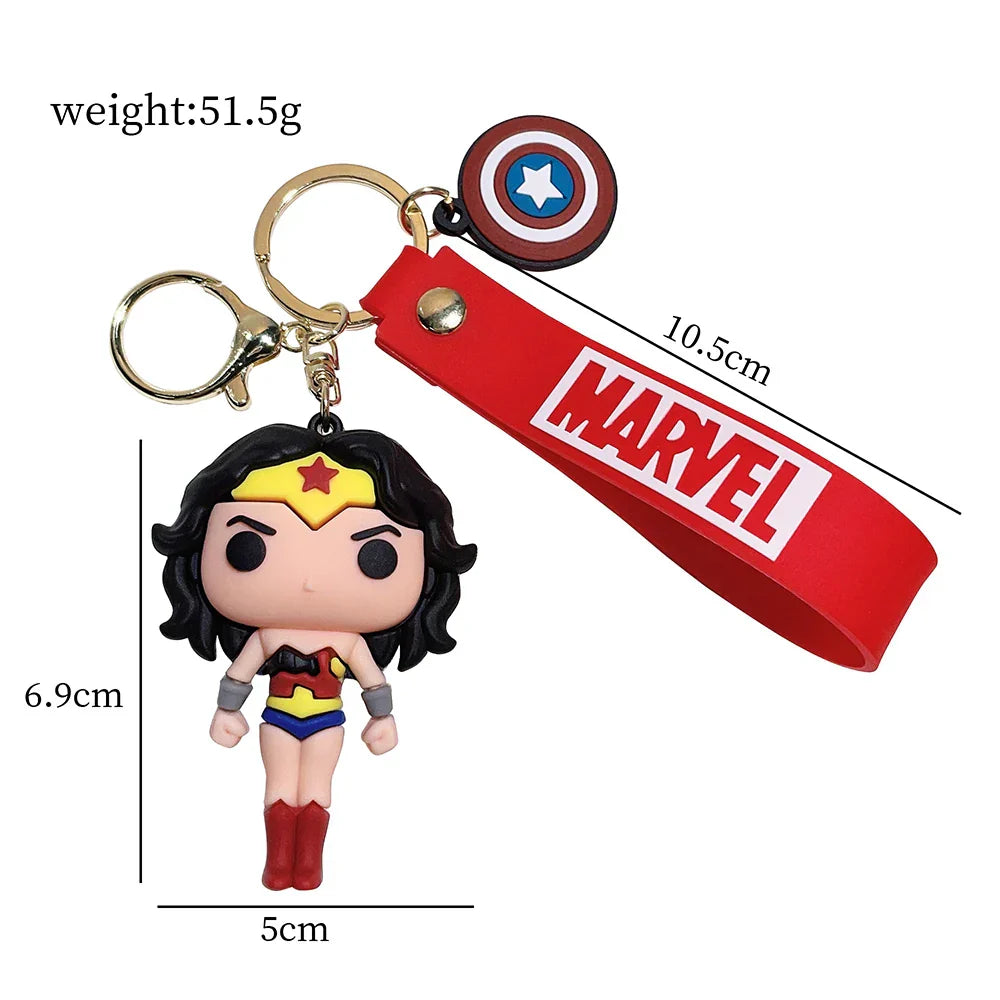 Marvel Keychain Silicone Bag Keyring For Women Disney