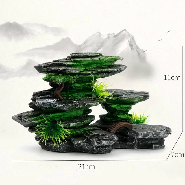 Fish Tank Plant Rockery Multi-style Aquarium Decoration,Resin Artificial
