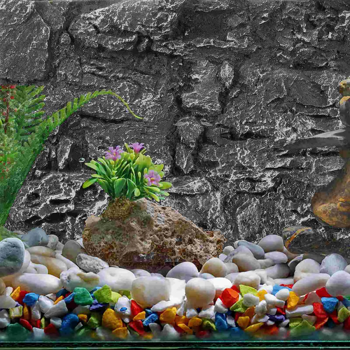 Background Rock Slab Terrarium Landscape Photography Board Reptiless