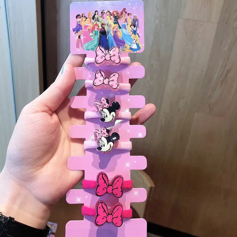 6PCS/Lot Hair Accessories Princess Elsa Anna Elastic Hair