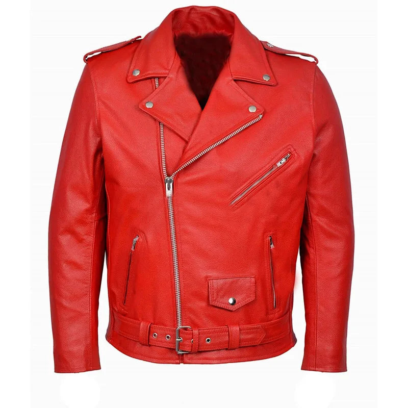 2023 Men's Turn-lapel Pu Jacket Coat Outside Spring