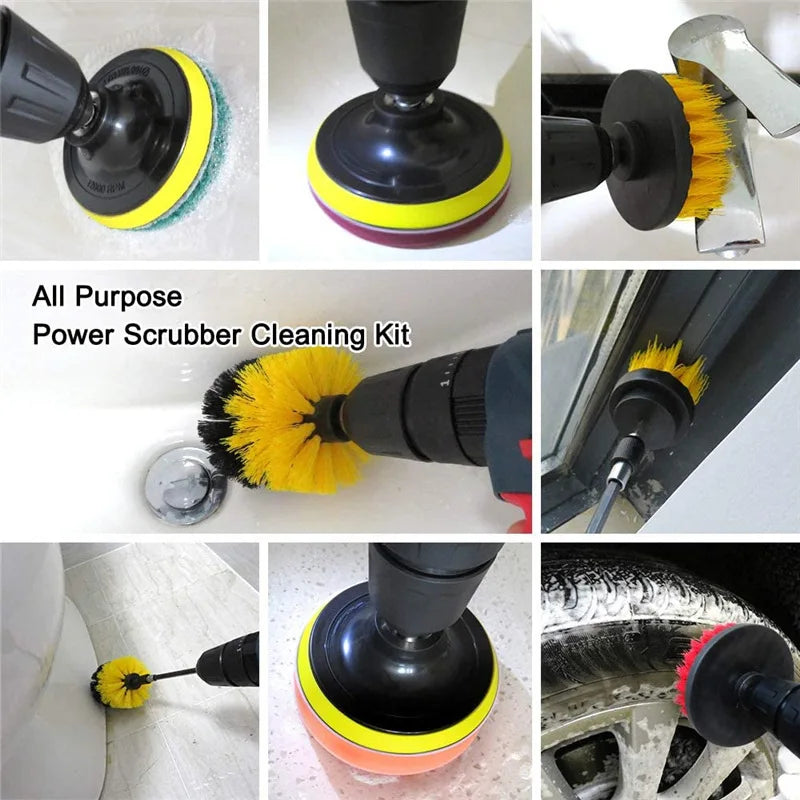 Electric Drillbrush Scrub Pads Grout Power Drills Scrubber