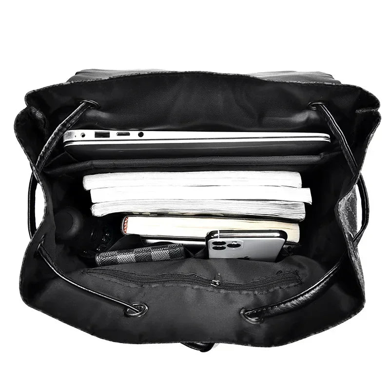 Business leather Travel Leisure Student large capacity men's