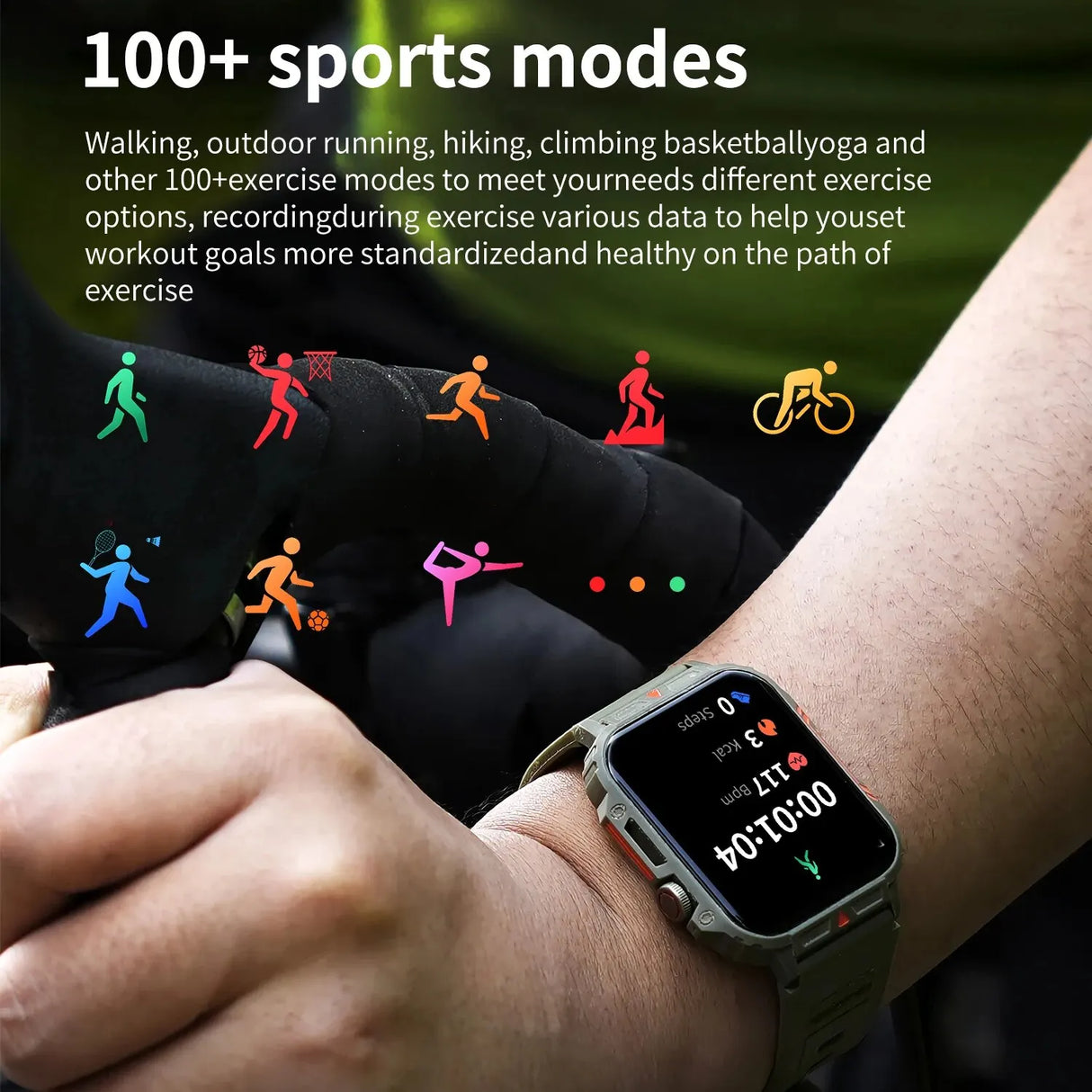 Outdoor Sports Smart Watch 1.95" HD Color Screen