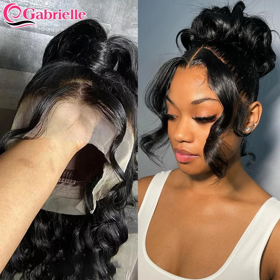 Body Wave 360 Lace Frontal Wig Ponytail Transparent