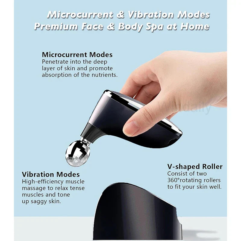 Mini EMS Microcurrent Facial Massager Face Lifting Body