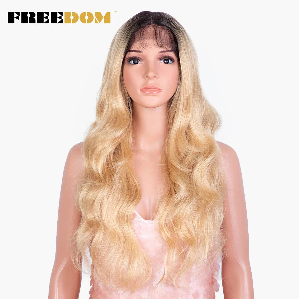 FREEDOM Synthetic Lace Front Wigs Body Wave Ombre
