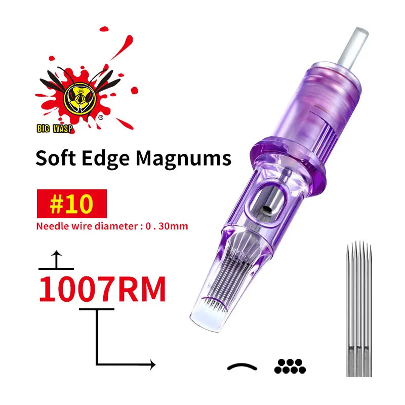 BIGWASP Purple Cartridge Tattoo Needles RM Professional Disposable