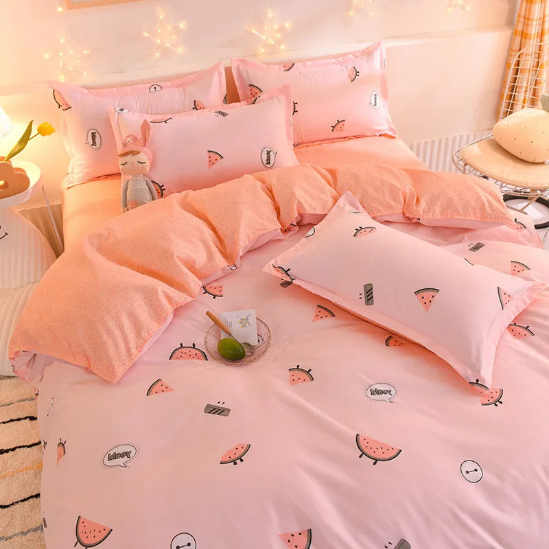 Cute Bedding Set Men Women Duvet Cover Bed