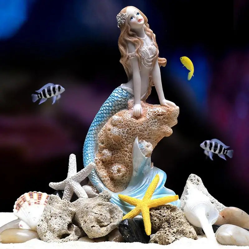 Artificial Aquarium Mermaid Fish Tank Decorations Underwater World