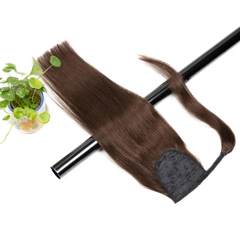 Ponytail Human Hair Clip in Extensions 100% Remy