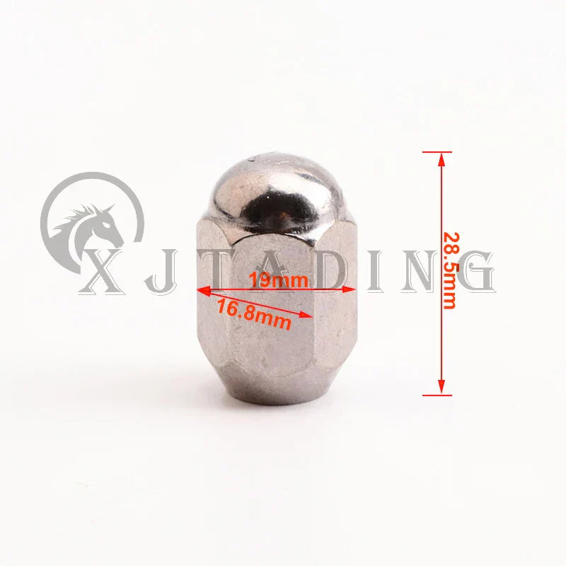 M10X1.25 Chrome Wheel Hub Nut Fit For ATV