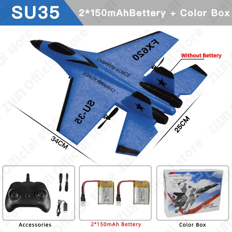 RC Plane SU35 2.4G LED Lights Aircraft Remote