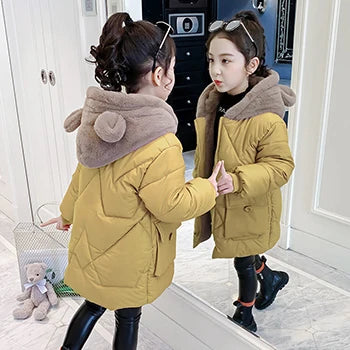Big Size Winter Girls Jackets Keep Warm Thicken