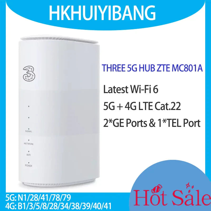 Unlocked ZTE MC801A WiFi 6 3.8Gbps 5G Wireless